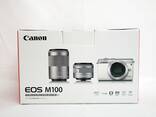 CANON EOS M100 Mirrorless Digital Camera Kit Double Zoom White