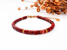 Crimson Röd Jasper Armband – 20 % rabatt Fri frakt!