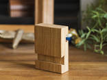 Smartphone wood stand made of oak or alder - photo 1